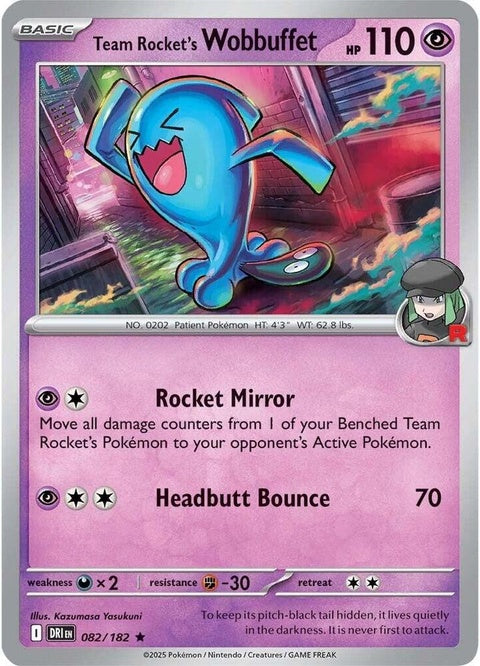 Team Rocket's Wobbuffet (82) - Destined Rivals