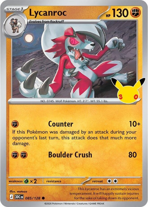 Lycanroc (85) - ME: 30th Celebration