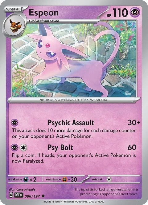 Espeon (86) - Obsidian Flames