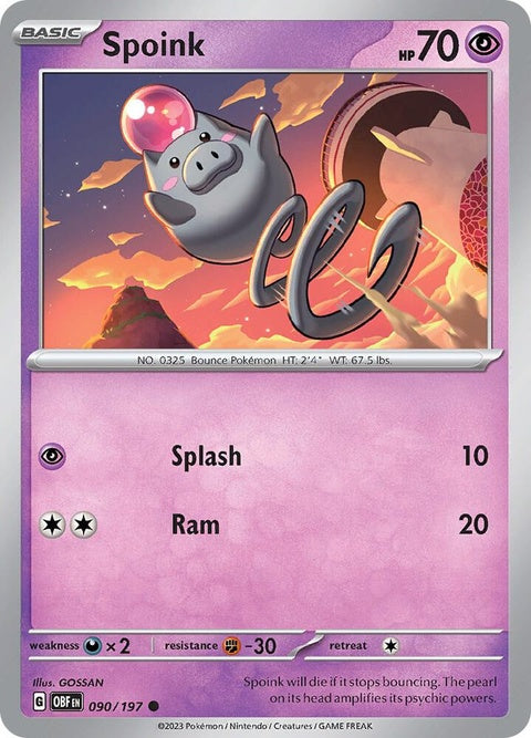 Spoink (90) - Obsidian Flames
