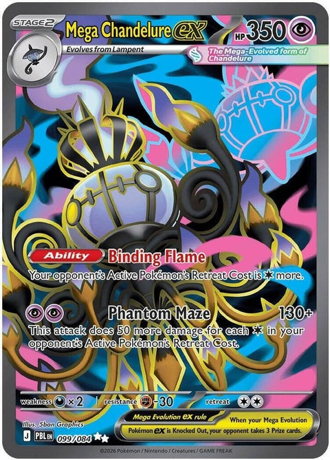 Mega Chandelure Ex (99) - ME05: Pitch Black