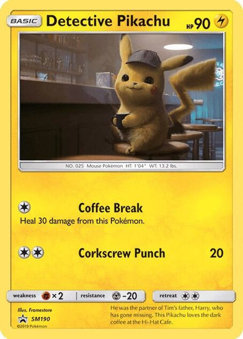 Detective Pikachu (SM190) - Sun & Moon Black Star Promos