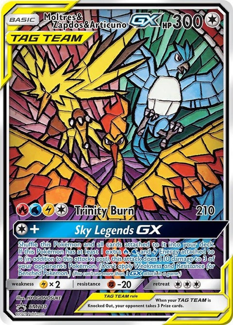 Moltres & Zapdos & Articuno Gx (SM210) - Sun & Moon Black Star Promos