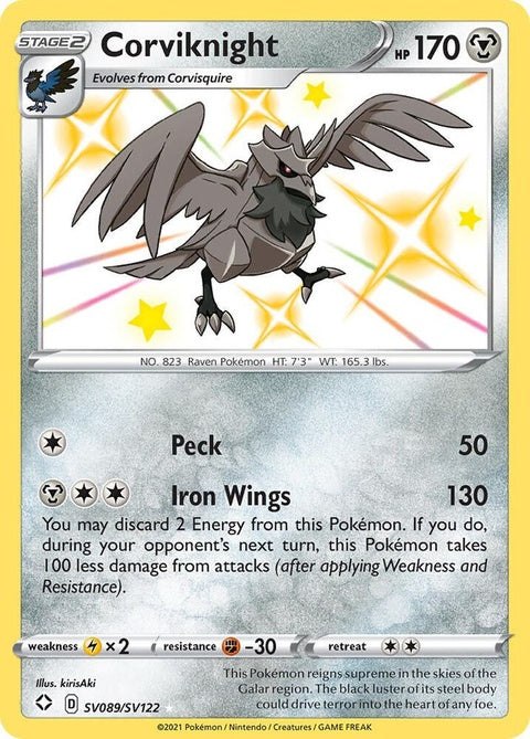 Corviknight (SV089/SV122) - Shining Fates Shiny Vault