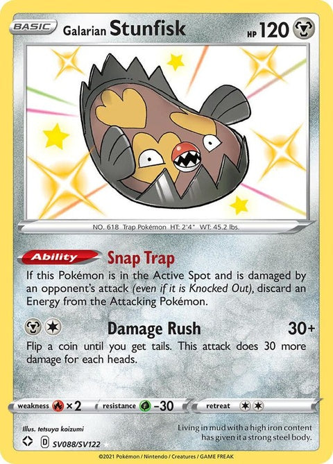Galarian Stunfisk (SV088/SV122) - Shining Fates Shiny Vault